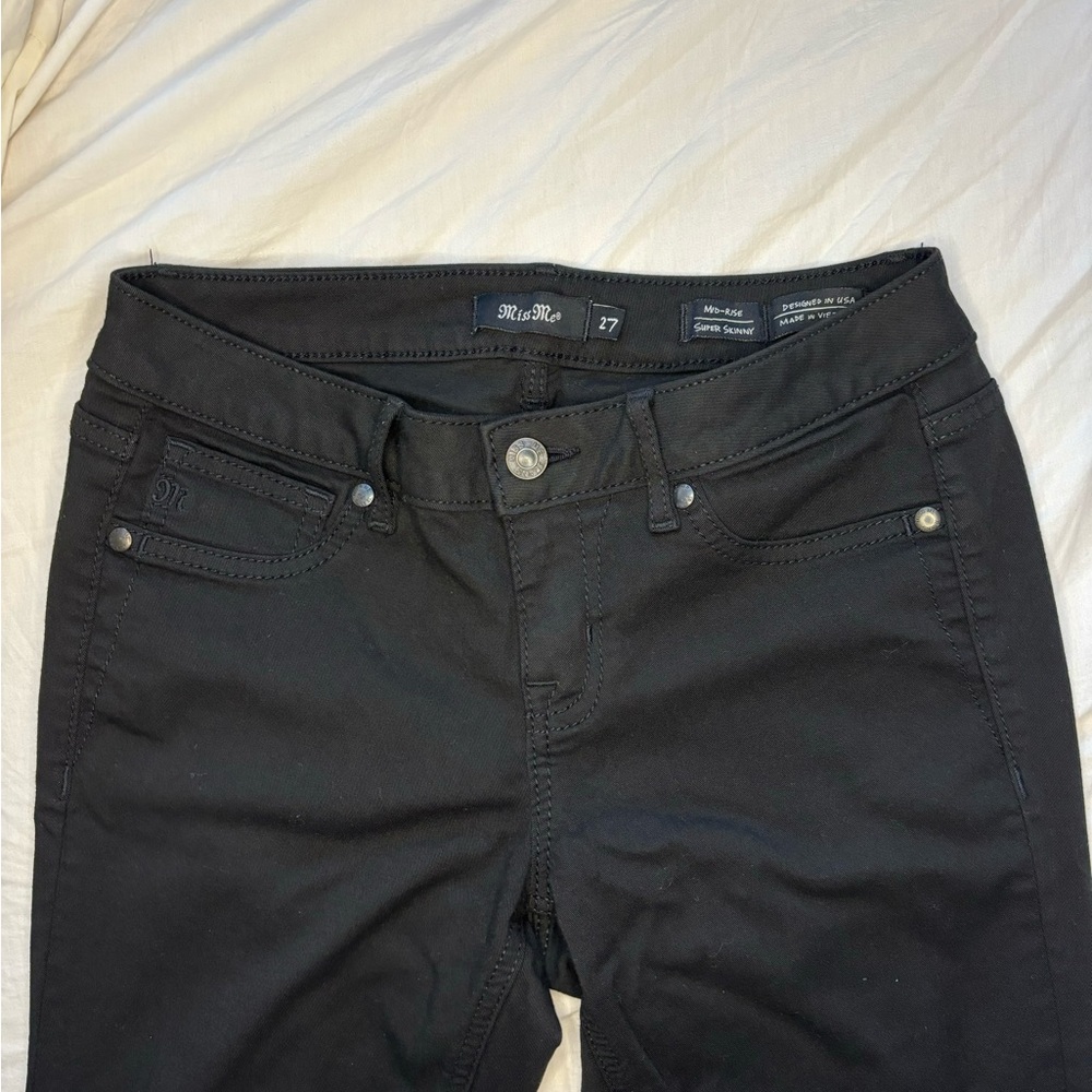 Y2K black skinny MISS ME jeans